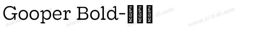 Gooper Bold字体转换